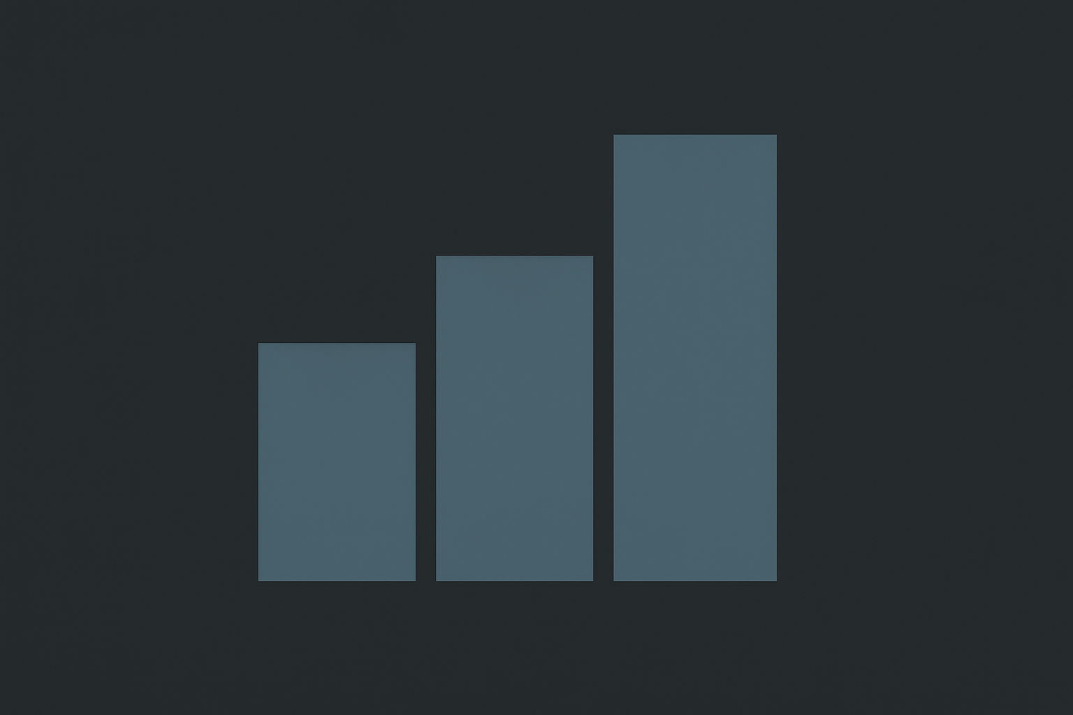 Flat schematic on a dark charcoal field: three plain slate-blue bars rising left to right for the OWASP Foundation's revenue of $2.91m in 2022, $3.21m in 2023 and $4.34m in 2024.